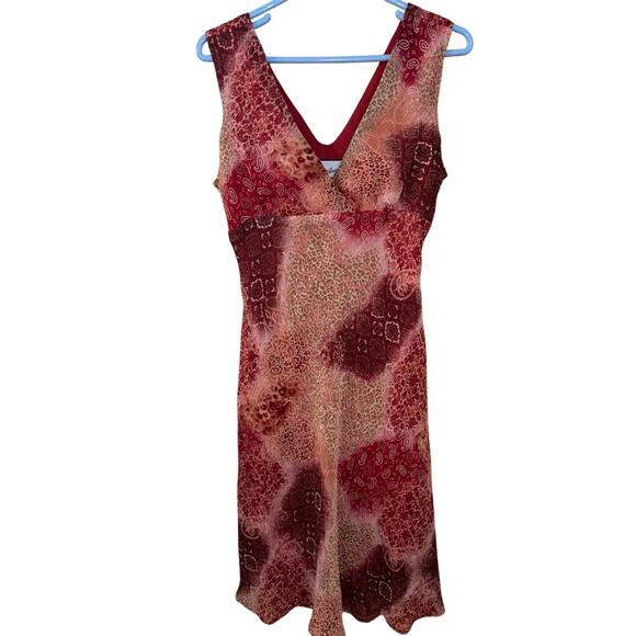 Vintage Y2K Breakin’ Loose women’s Orange V Neck Bias cut Sheath dress (11/12) - Picture 1 of 6